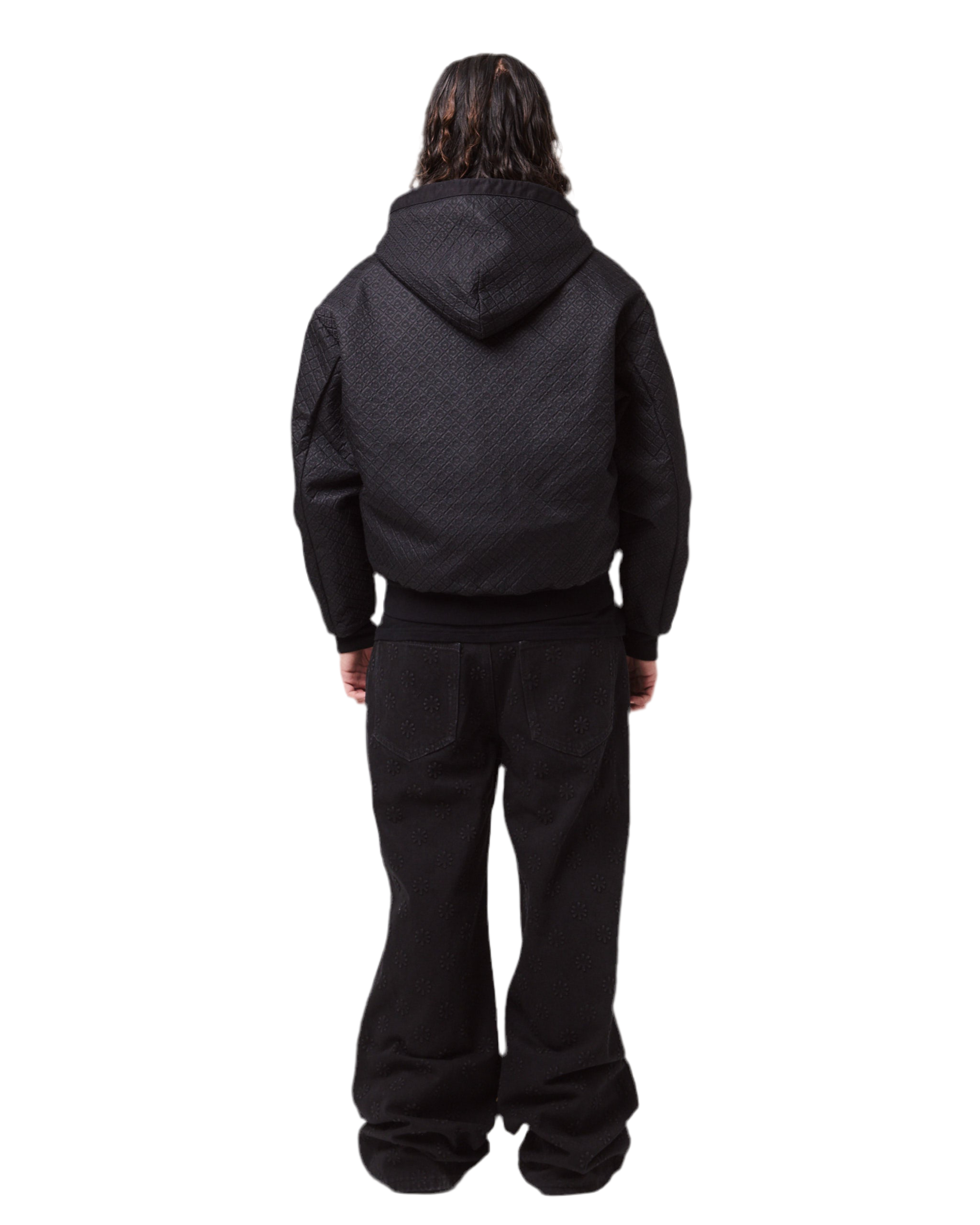 EMBOSSED DENIM (JET BLACK)