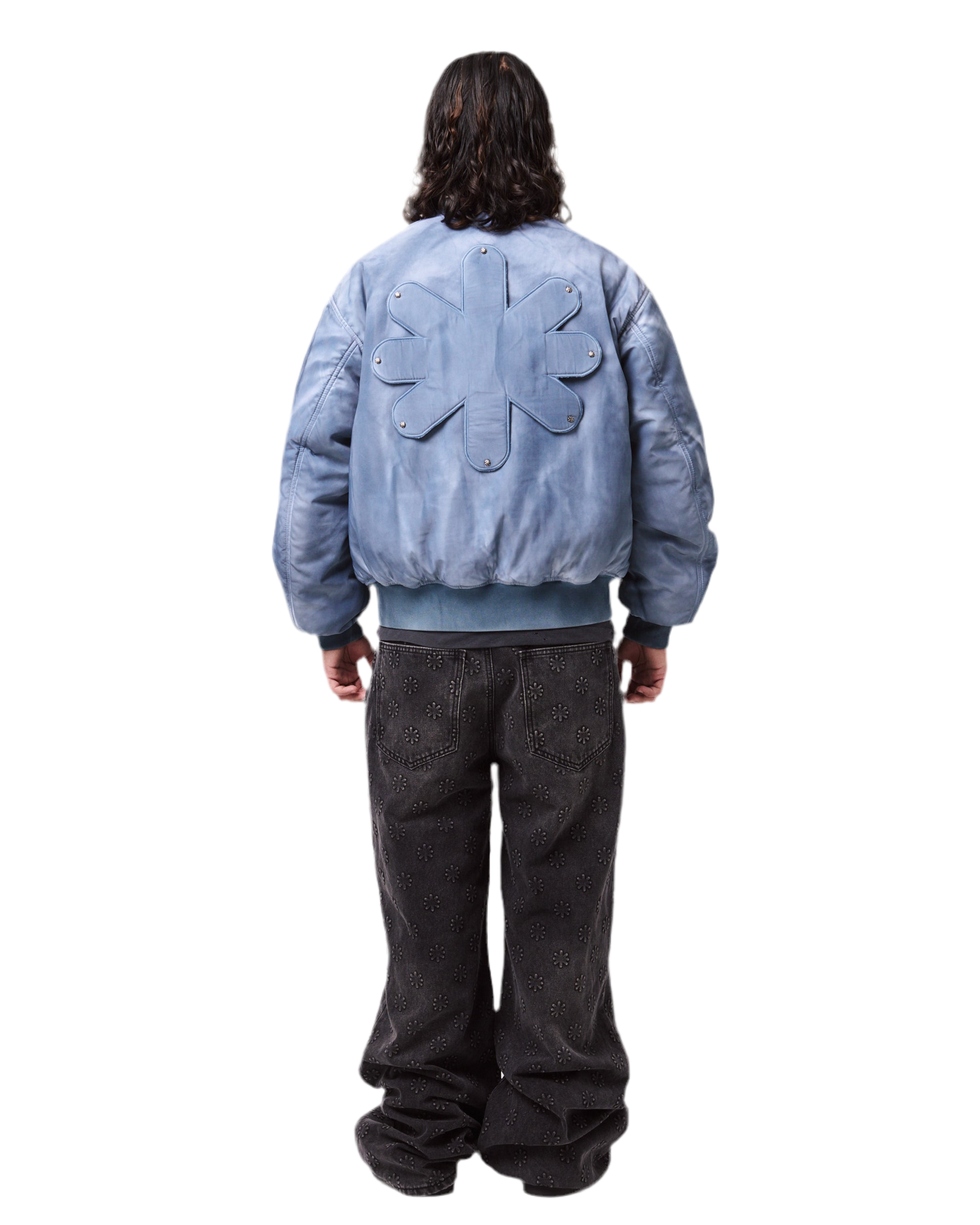 EMBOSSED DENIM (WASHED BLACK)
