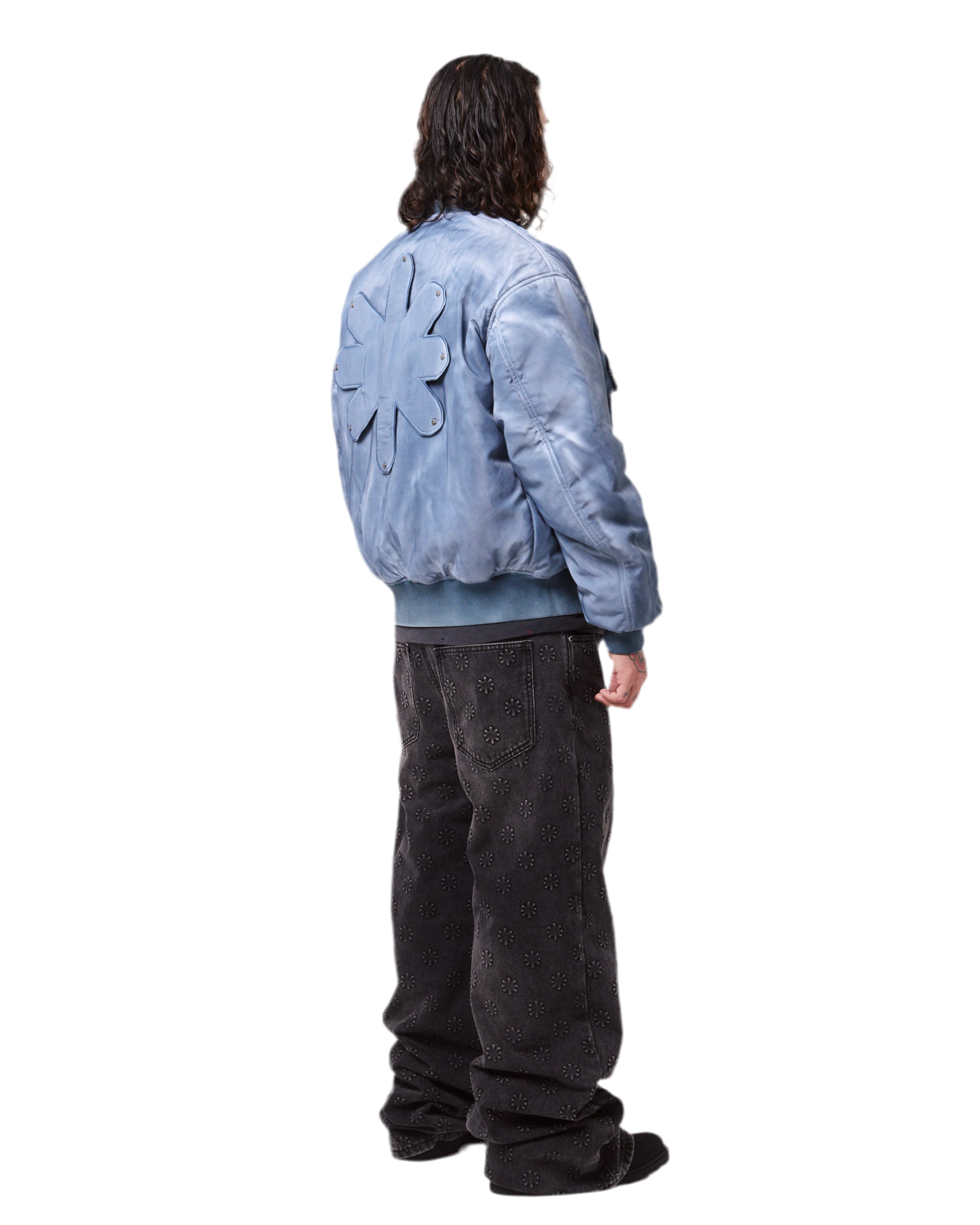 EMBOSSED DENIM (WASHED BLACK)