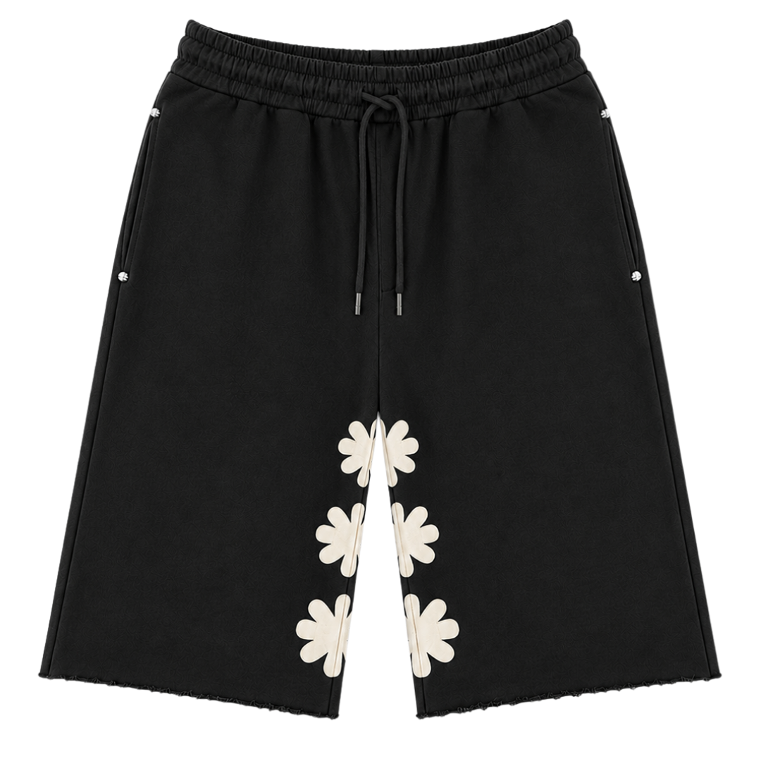 OG SUN LOGO SWEAT SHORT (BLACK/BONE)