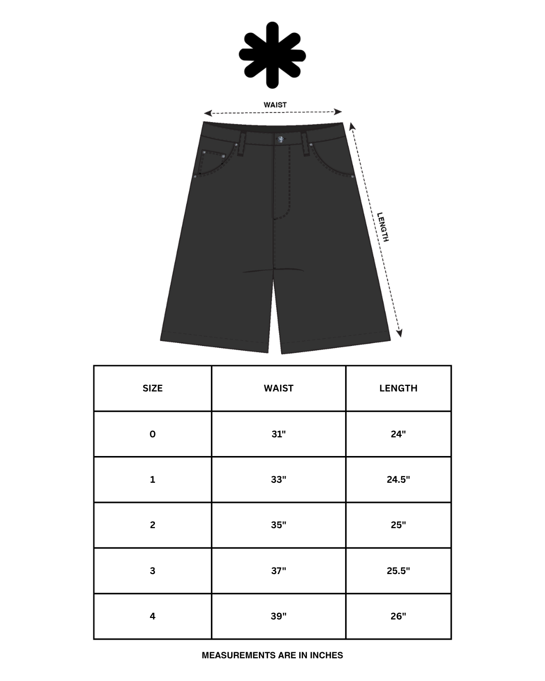 EMBELLISHED SUN LOGO LEATHER SHORT (BLACK/BLACK)