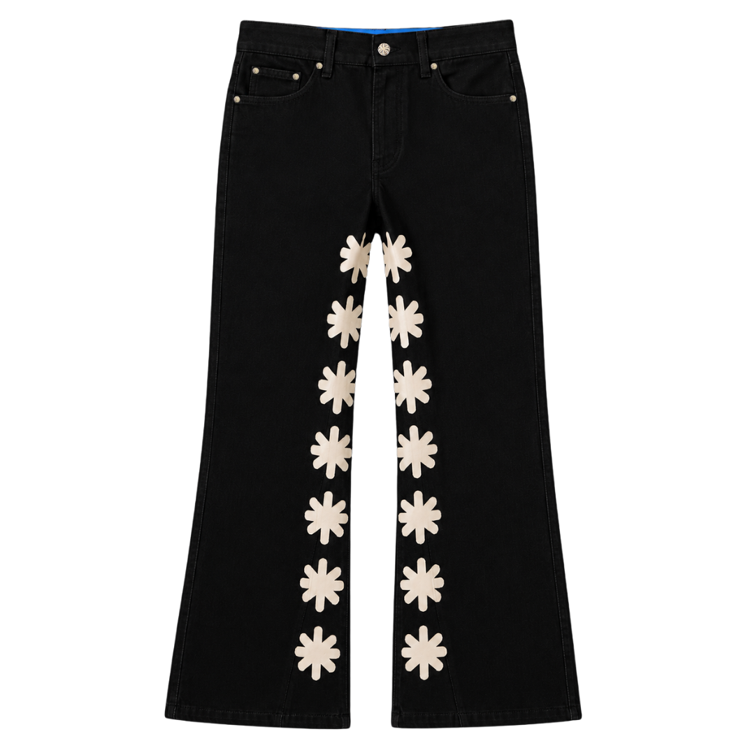 OG SUN LOGO DENIM PANT V2 (BLACK/BONE)