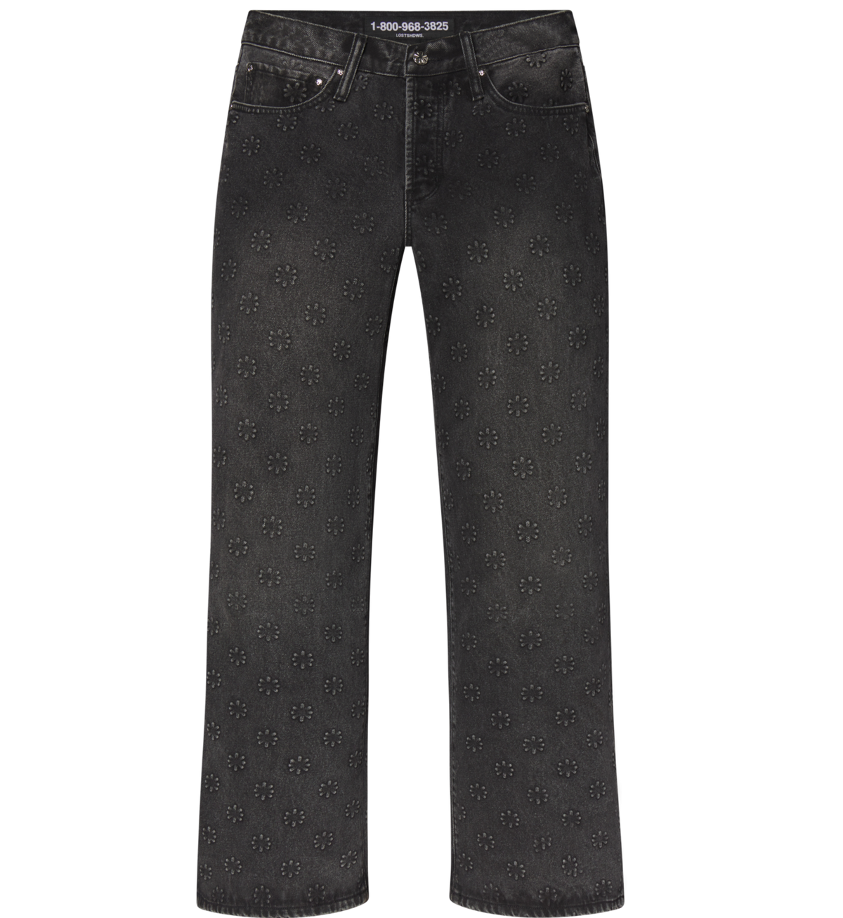 EMBOSSED DENIM (WASHED BLACK)