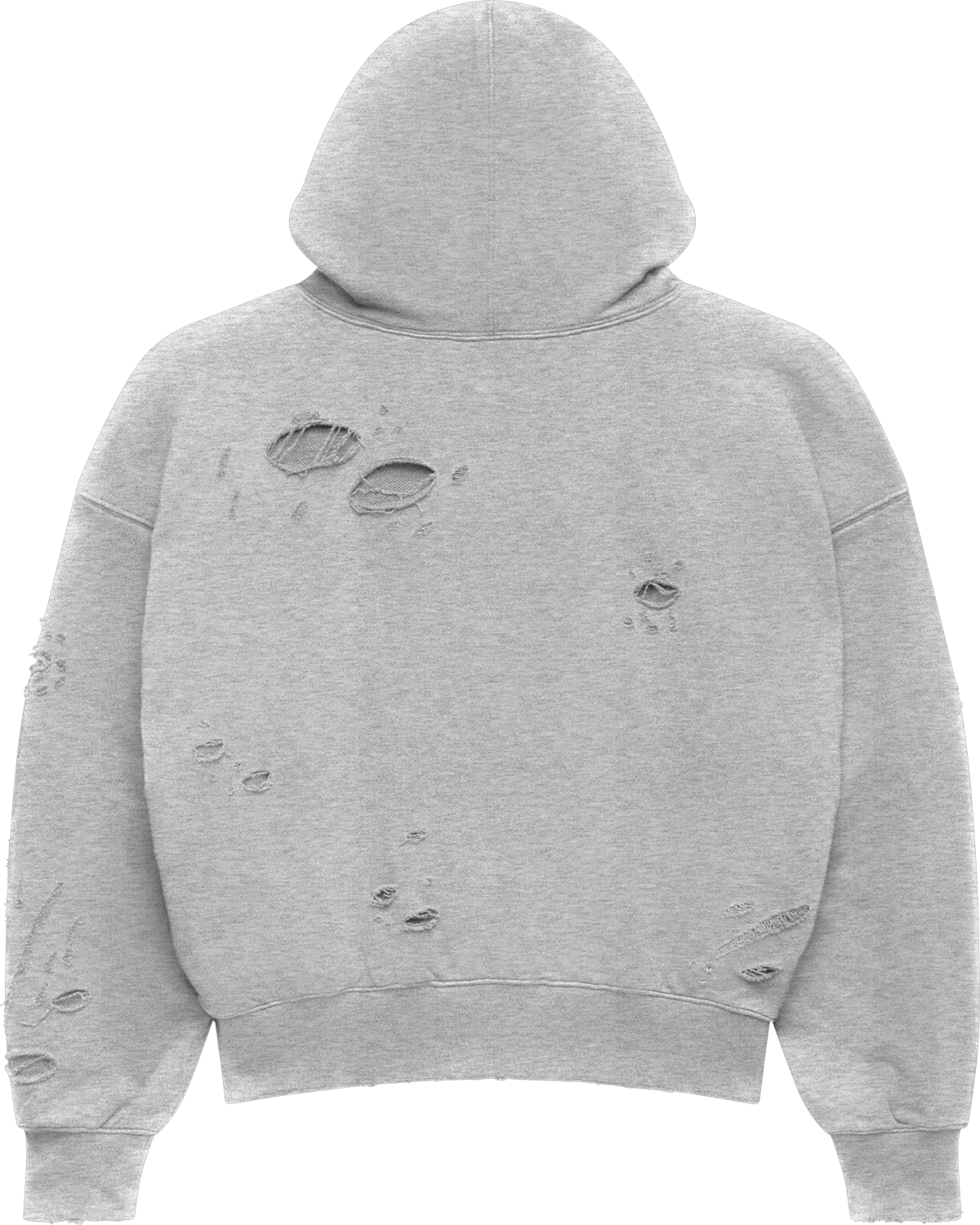 DSTRY DBL LAYER LOGO HOODIE (GREY)