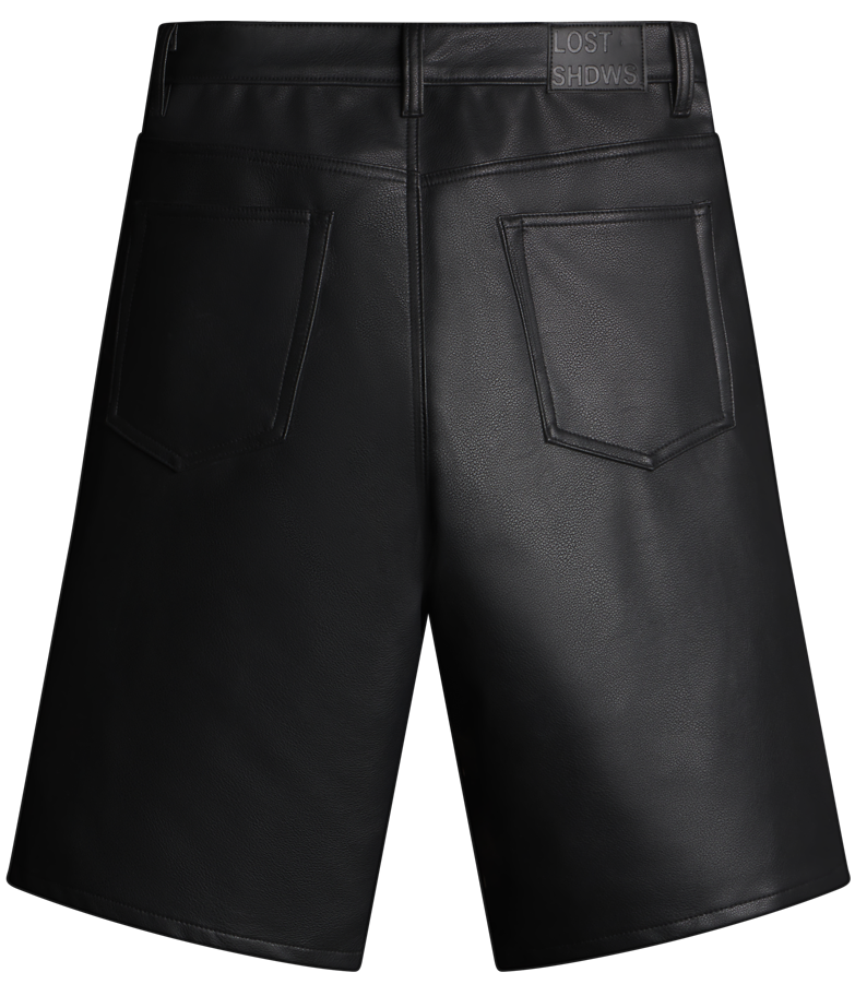 LOSTSHDWS LEATHER SHORTS BLACK 30 LOSTSHDWS LEATHER SHORTS BLACK 30