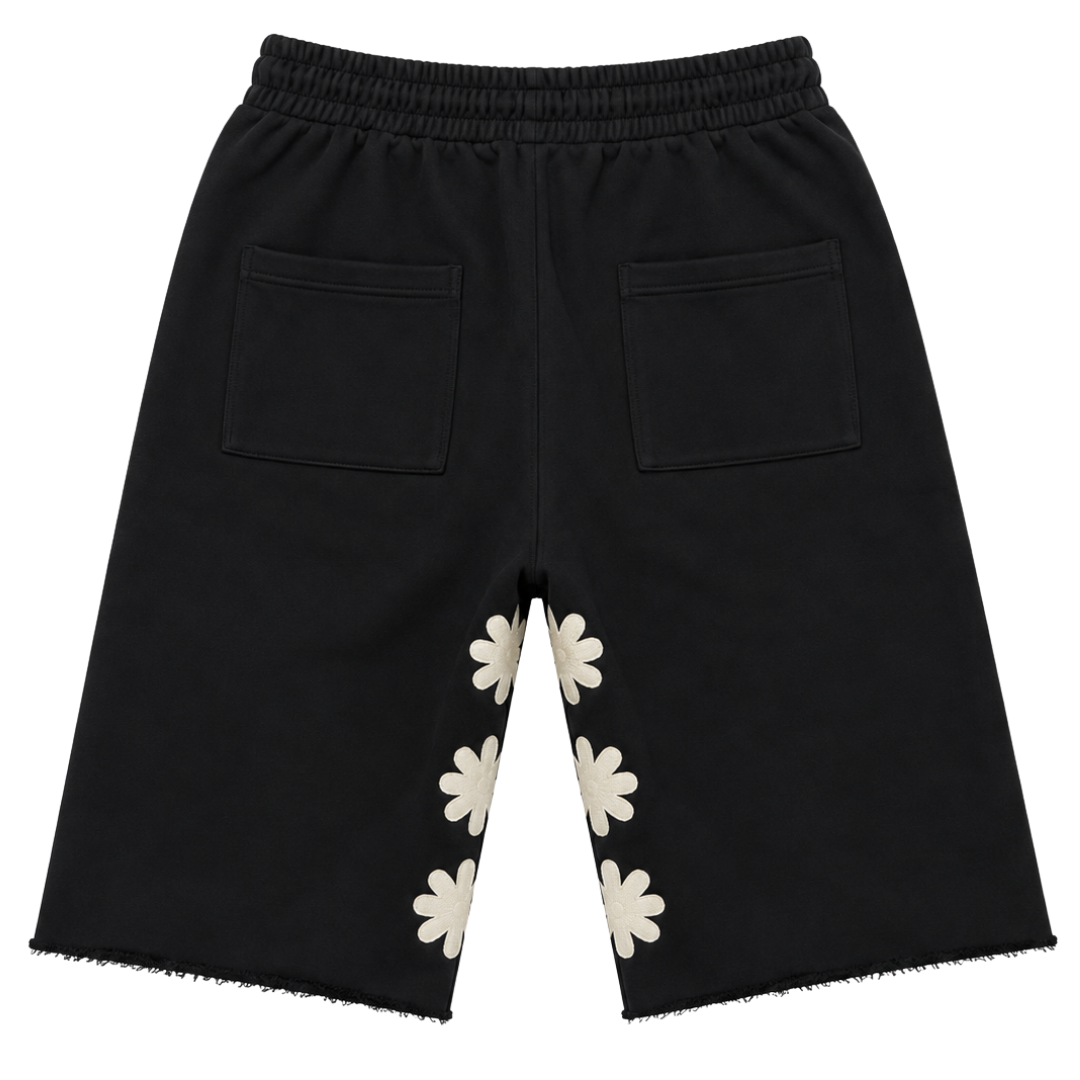OG SUN LOGO SWEAT SHORT (BLACK/BONE)